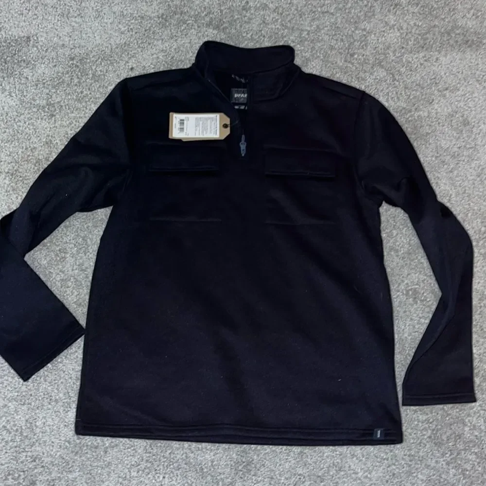 prAna Brookland 1/4 Zip Sweater Mens Wool Blend Pullover Collared sweatshirt 🛥️